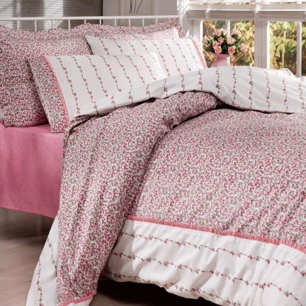 Gultas veļas un gultasveļas komplekts In Love Rosarium Pink, 200x220 cm
