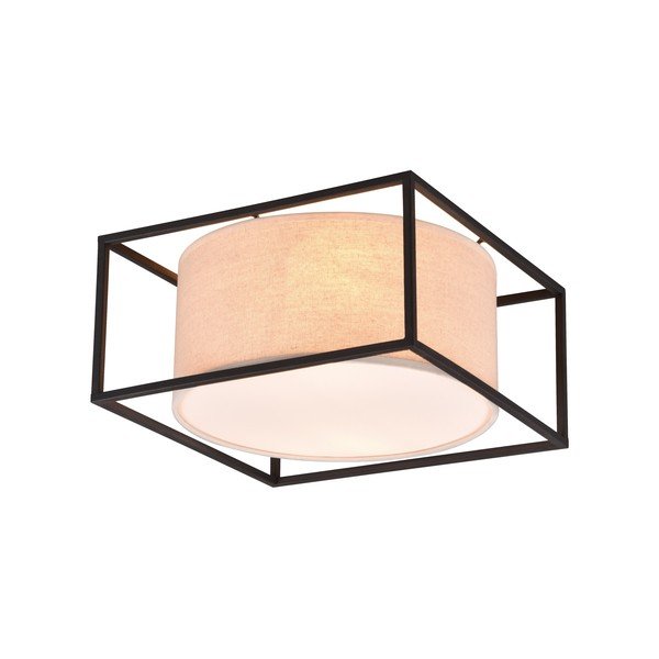 Matēti melna/bēša griestu lampa 30x30 cm Ross – Trio-image-1