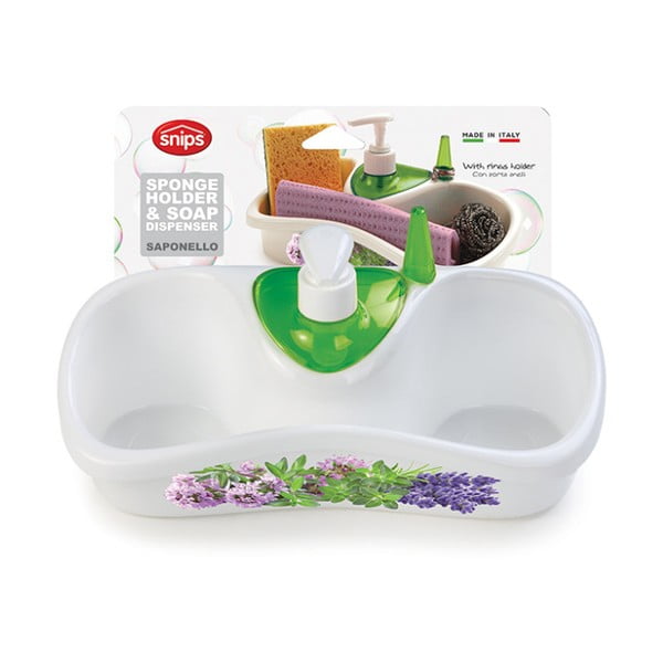 Balts plastmasas mazgāšanas līdzekļu turētājs – Snips-image-3