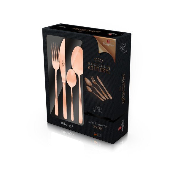 Nerūsējošā tērauda galda piederumi 24 gab. Rosegold Metallic Line – BerlingerHaus-image-3