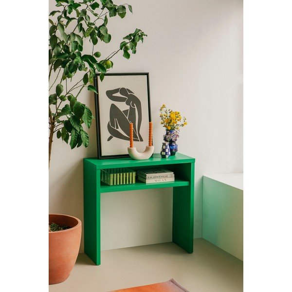 Zaļš konsoles galds 30x80 cm Geraldine – Really Nice Things-image-1