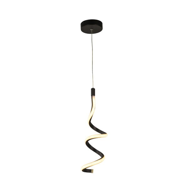 Melna metāla LED piekaramā lampa ø 12 cm Hilton – Squid Lighting