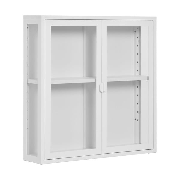 Balta metāla piekarināma vitrīna 80x80 cm Brisbane – House Nordic-image-1