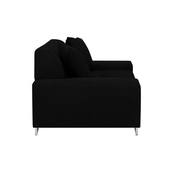 Melns dīvāns ar sudraba kājām Cosmopolitan Design Orlando, 220 cm-image-3
