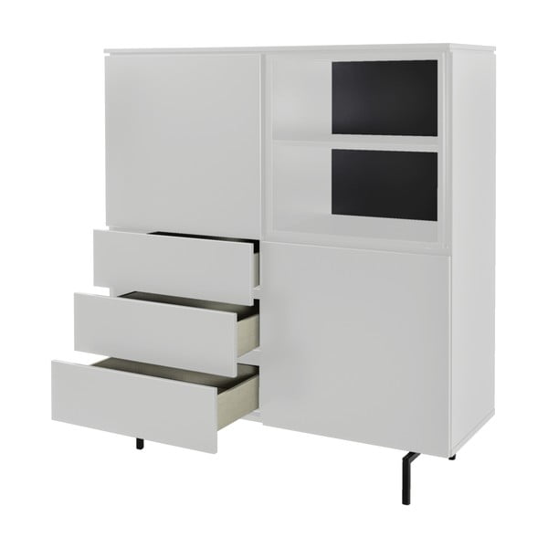 Balta augsta kumode 120x133 cm Plain – Tenzo-image-3