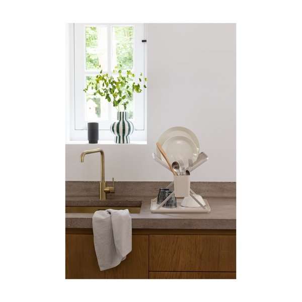 Bēšs metāla divu līmeņu trauku žāvētājs 37x33 cm – Brabantia-image-2