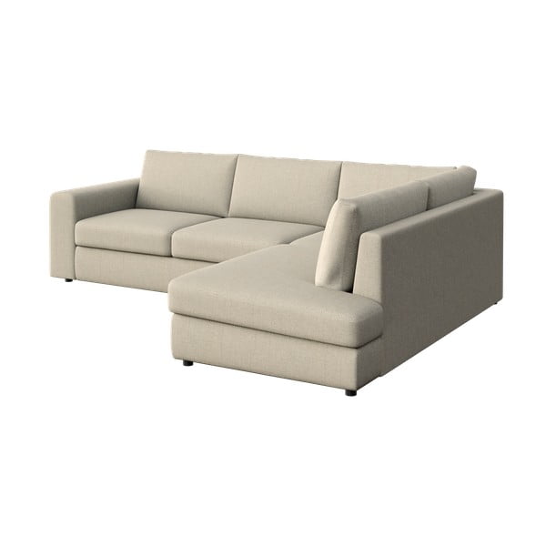 Bēšs stūra dīvāns (ar labo stūri/L veida) Baga – Rodier-image-2