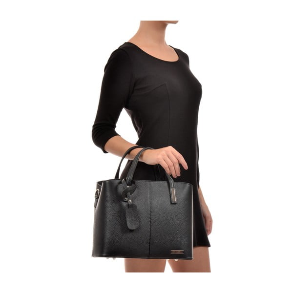 Melna ādas somiņa Sofia Cardoni Lacy-image-4