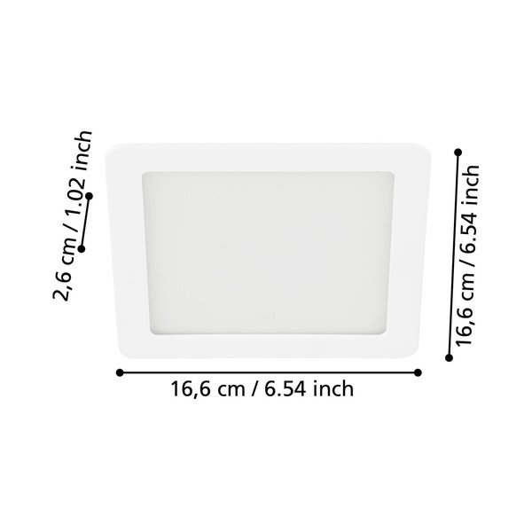 Balta LED/iebūvēta griestu lampa 17x17 cm FUEVA 5 – EGLO-image-2