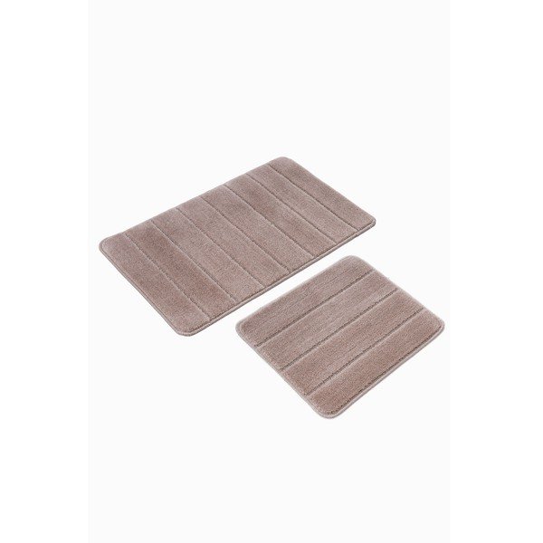 Brūni vannas istabas paklājiņi (2 gab.) 50x80 cm Yeni Cizgli – Foutastic
