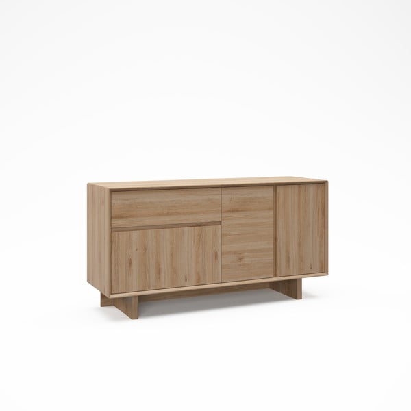 Dabīga toņa kumode ar ozolkoka imitāciju 146x76x45 cm Carpi – Marckeric-image-4