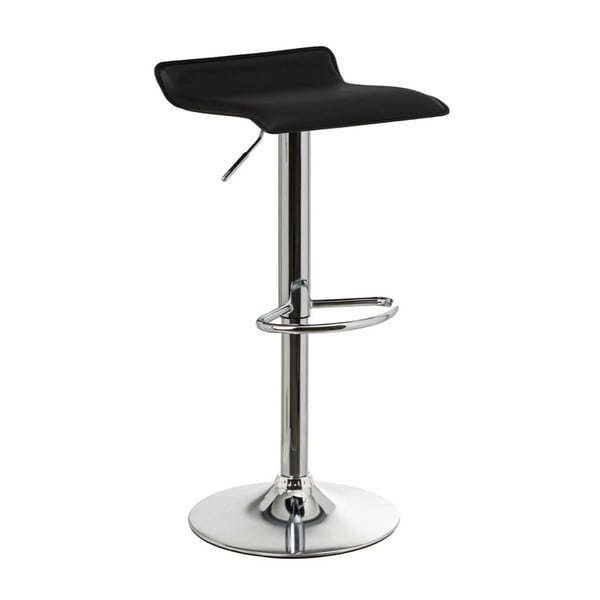 Melni mākslīgās ādas bāra krēsli ar regulējamu augstumu (2 gab.) (sēdekļa augstums 63 cm) – Casa Selección