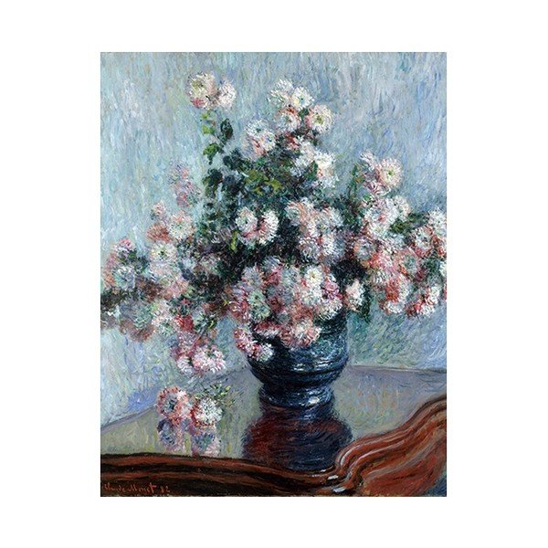 Klods Monē - Krizantēmas, 50x40 cm