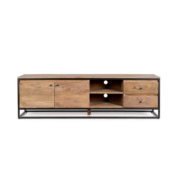 Dabīga toņa indiešu rožkoka masīvkoka TV galdiņš 175x50x45 cm Nartan – Bizzotto
