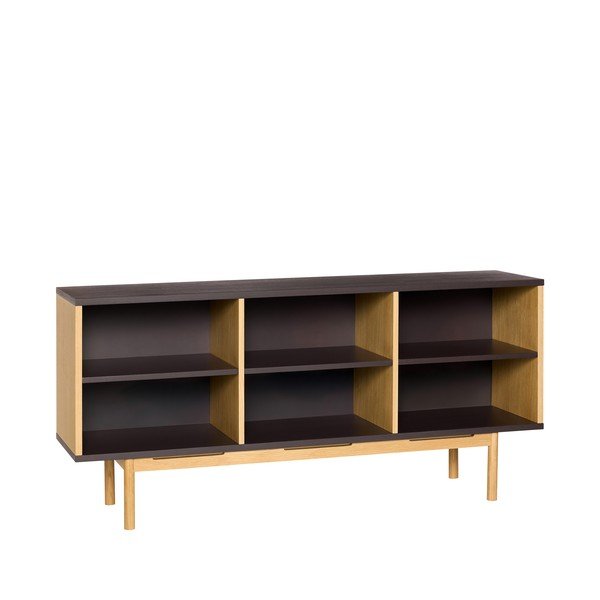 Brūna kumode ar ozolkoka imitāciju 140x65x35 cm Dual – Hübsch