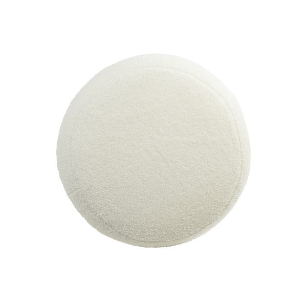 Balts pufs no buklē auduma Kimi – Light & Living-image-2