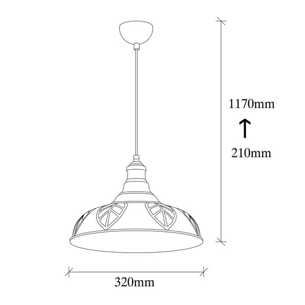 Bronzas krāsas piekaramā lampa ar metāla abažūru ø 31 cm Chandelier – Opviq lights-image-4