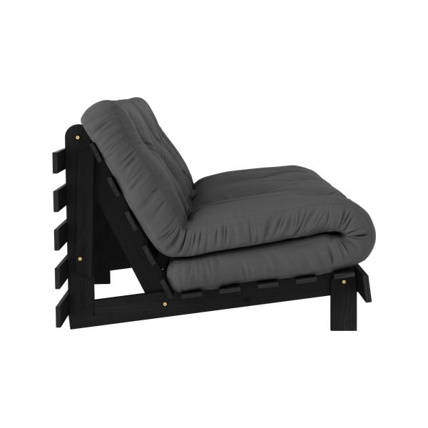 Tumši pelēks salokāms dīvāns 160 cm Roots Black Night – Karup Design-image-4
