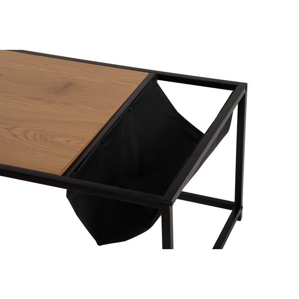 Melns/dabīga toņa žurnālgaldiņš ar ozolkoka imitāciju 60x99 cm Bayen – Bonami Essentials-image-4