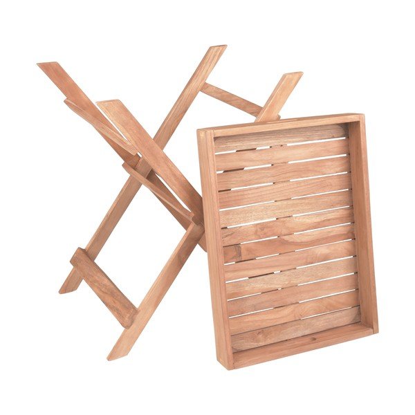 Tīkkoka masīvkoka dārza sānu galdiņš 29x39 cm Bacan – Garden Pleasure-image-2