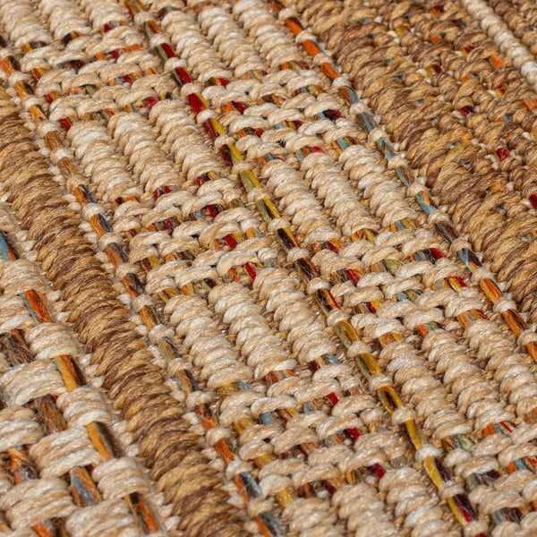 Dabīga toņa āra celiņa paklājs 80x230 cm Farah Stripe – Flair Rugs-image-3