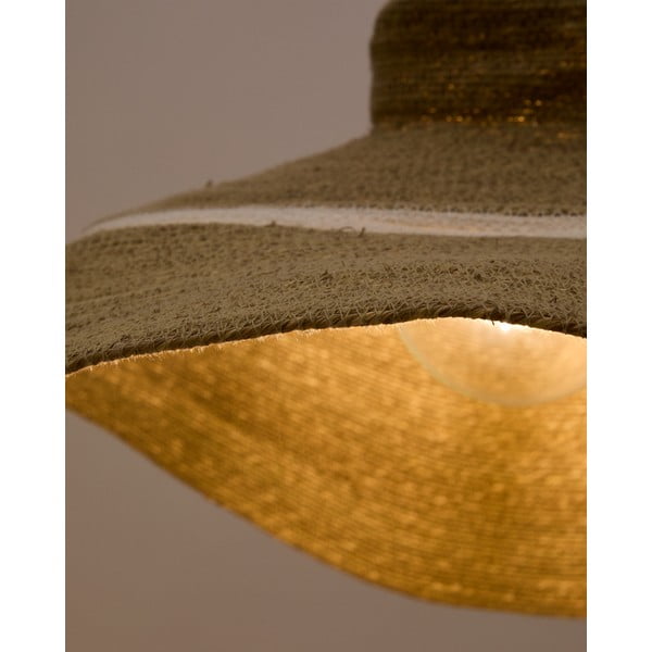 Dabīga toņa piekaramā lampa ar jūraszāles abažūru ø 90 cm Albenya – Kave Home-image-1