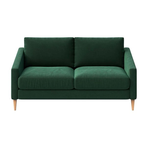 Tumši zaļš samta dīvāns 170 cm Karoto – Ame Yens