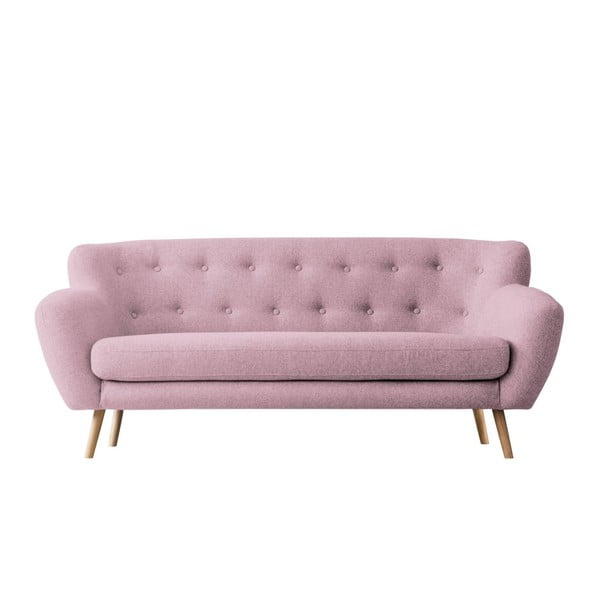 Rozā trīsvietīgs dīvāns Kooko Home Pop