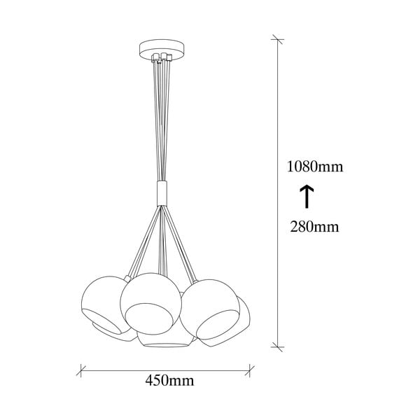 Melna griestu lampa Opviq lights Sivani-image-2
