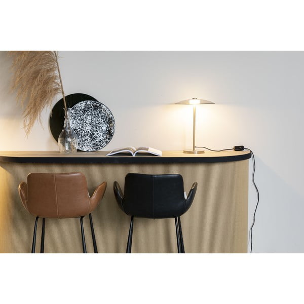 Pelēka/zelta krāsas LED galda lampa ar regulējamu spilgtumu un stikla abažūru (augstums 42 cm) Float – Zuiver-image-1