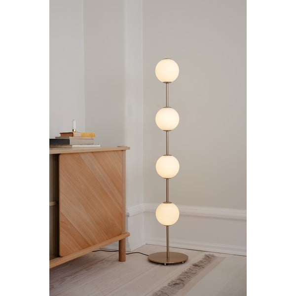 Misiņa krāsas LED stāvlampa ar regulējamu spilgtumu un stikla abažūru (augstums 128 cm) Audrey Floor – UMAGE-image-2
