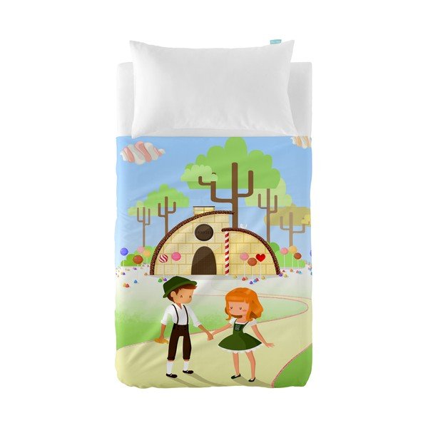 Bērnu spilvendrāna un gultas pārklājs Mr. Fox Candy House, 100 x 130 cm