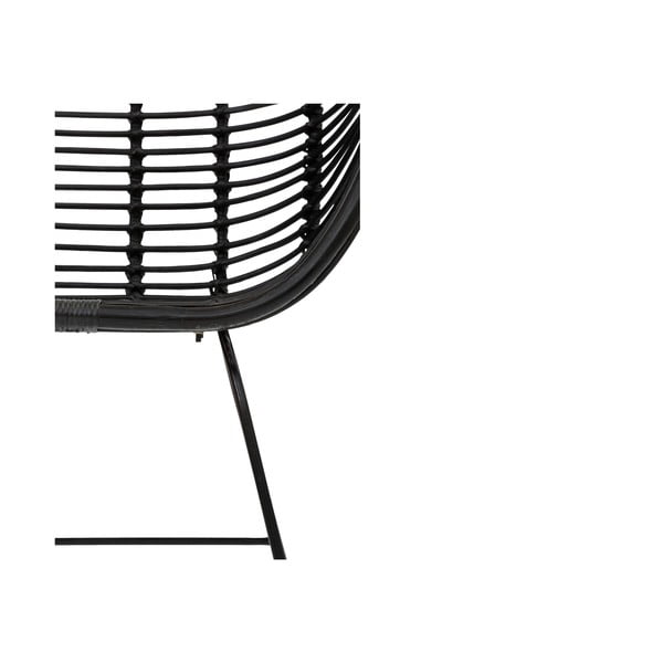 Melni rotangpalmas ēdamistabas krēsli (2 gab.) Kiran – Støraa-image-1