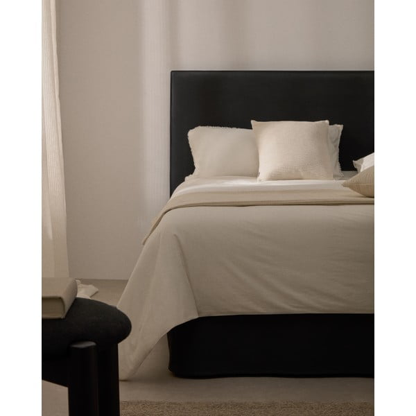 Antracīta pelēka polsterēta divvietīga gulta 180x200 cm Jaira – Kave Home-image-1