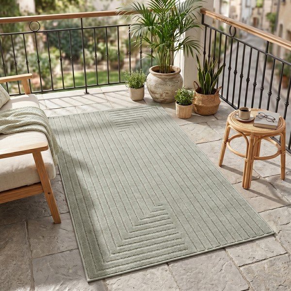 Zaļš iekštelpu un āra celiņa paklājs 80x250 cm Nova 1202 – Ayyildiz Carpets-image-1