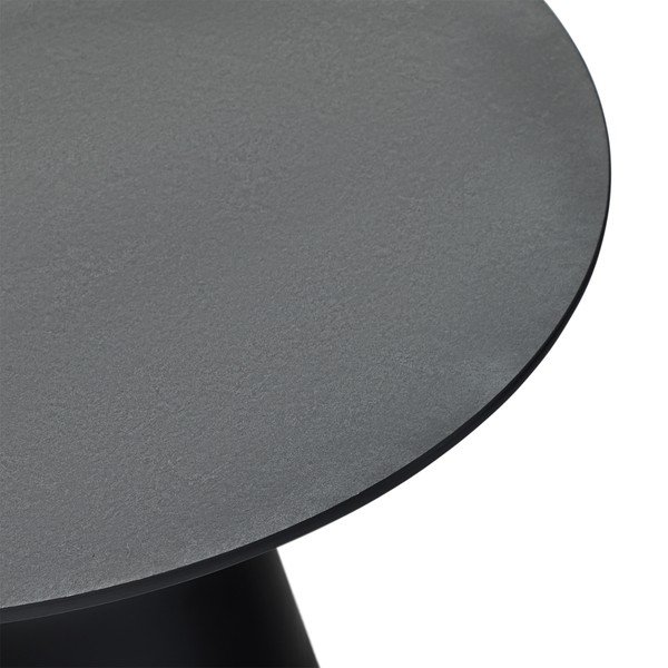 Melns/tumši pelēks žurnālgaldiņš ar marmora imitācijas galda virsmu ø 80 cm Tango – Furnhouse-image-1