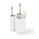 Balts plastmasas trauks zobu birstēm Touch – Umbra