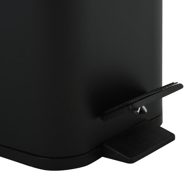 Matēti melna tērauda atkritumu tvertne ar pedāli 5 l   Erik – Spirella-image-4