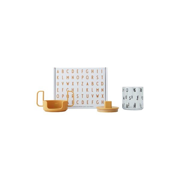 Sinepju dzeltena bērnu krūze Design Letters Grow With Your Cup-image-2