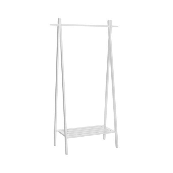 Balts ozola masīvkoka drēbju pakaramais statīvs 91x159x43 cm – Ellos Home