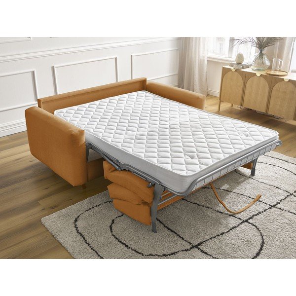 Sinepju dzeltens salokāms dīvāns 220 cm Cocoone – Bobochic Paris-image-1