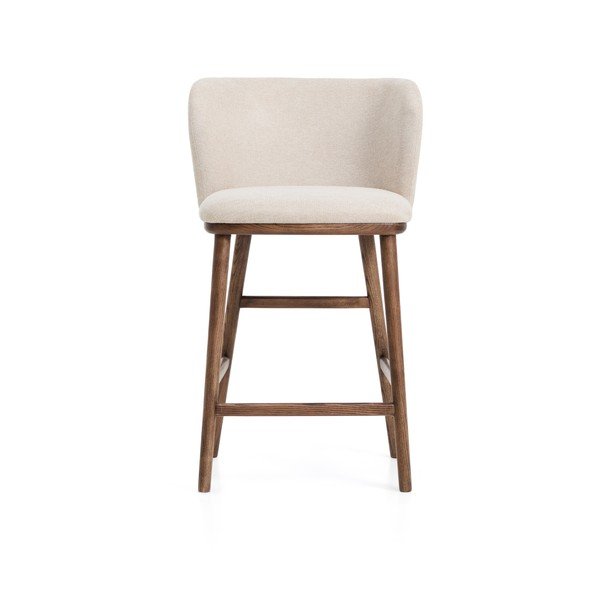 Bēšs polsterēts bāra krēsls (sēdekļa augstums 65 cm) Ciselia – Kave Home-image-3