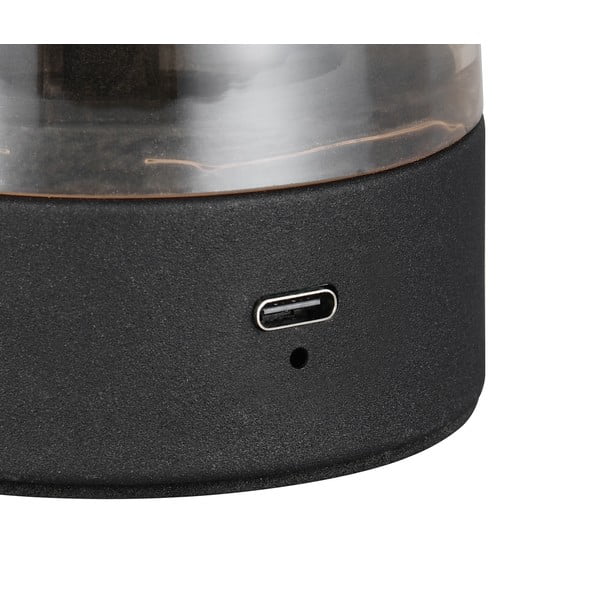 Dzintara dzeltena LED galda lampa ar stikla abažūru (augstums 18 cm) Dooley – Trio-image-3