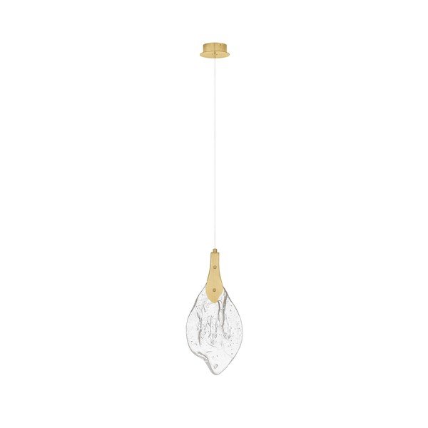 Zelta krāsas tērauda LED piekaramā lampa ar regulējamu spilgtumu ar stikla abažūru ø 17,5 cm Bellina – Nova Luce