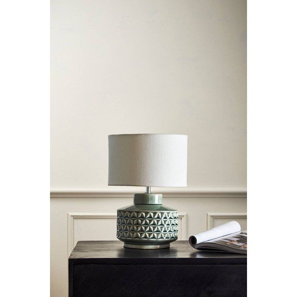 Pelēka/bēša keramikas galda lampa (augstums 35 cm) Monica – Jotex-image-4