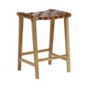 Dabīga toņa mākslīgās ādas bāra taburete (sēdekļa augstums 67 cm) Calixta – Kave Home