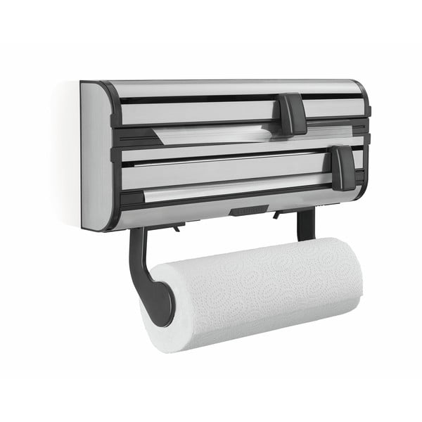 Sudraba krāsas metāla sienas folijas un papīra dvieļu turētājs Parat Royal – LEIFHEIT