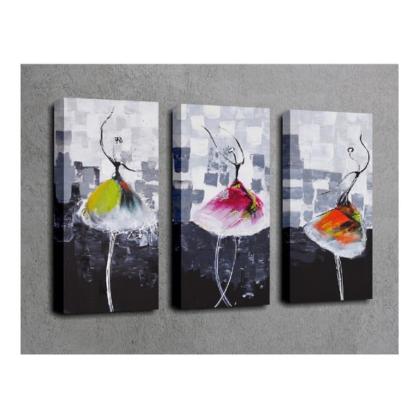 3-daļīga glezna uz audekla Dancers-image-1
