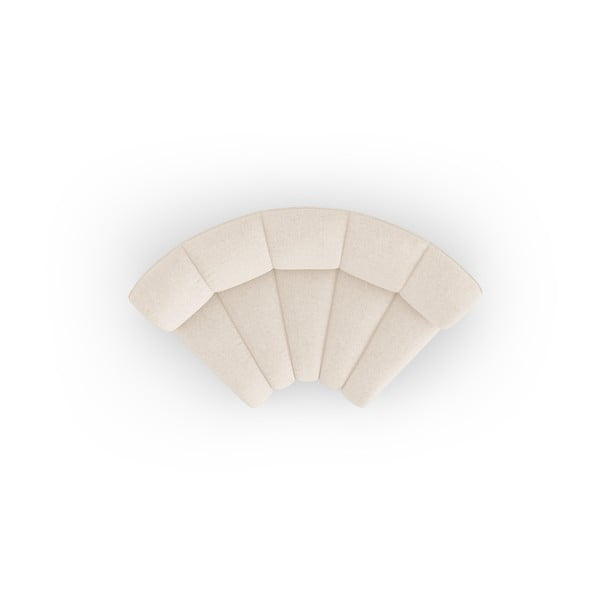 Krēmkrāsas modulārā dīvāna daļa no šenila auduma (ar maināmu stūri) Lupine – Micadoni -image-2