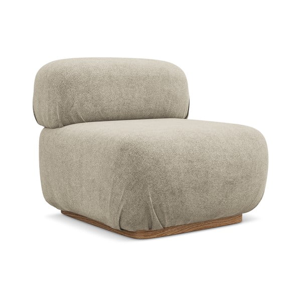 Bēša modulārā dīvāna daļa no buklē auduma Ailani – Makamii-image-2